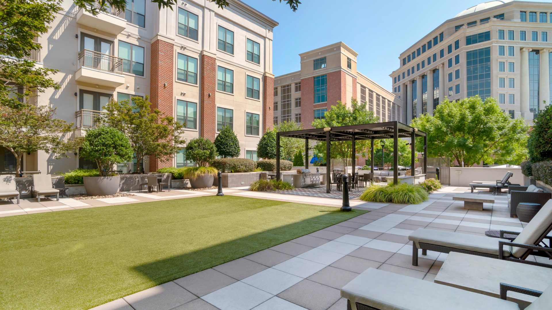 the courtyard at The Allure